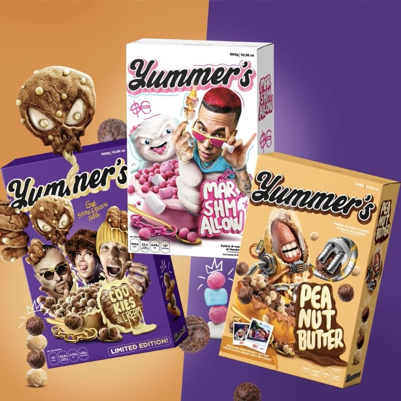 Yummer's lancia i nuovi cereali Cookies & Cream con Guè, Sfera Ebbasta e Anna Pepe
