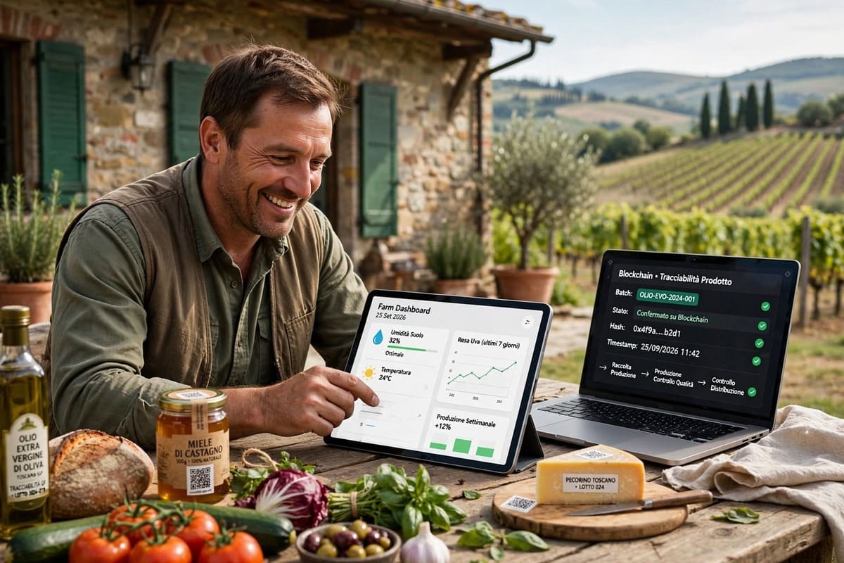 agriturismo digitale - immagine creata con Ai
