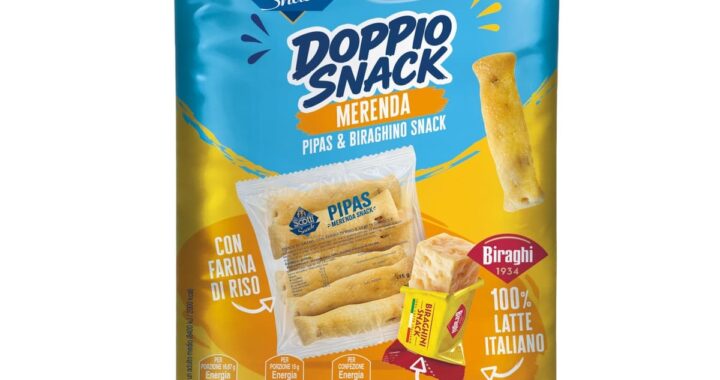 Riso Scotti Snack e Biraghi lanciano ‘Doppio Snack’, mini pipas e Biraghino in un’unica confezione