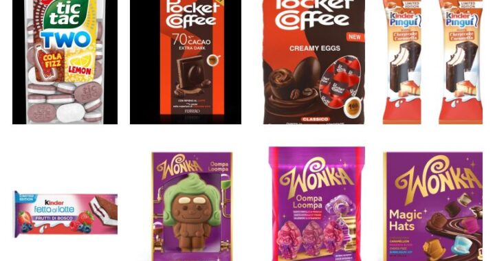 Ferrero lancia tante novità: Nutella Cookie,  Pain au Nutella, Granola Eat Natural, tavolette e ovetti Pocket Coffee, Kinder Crunchy Cookies e linea ispirata a Willy Wonka